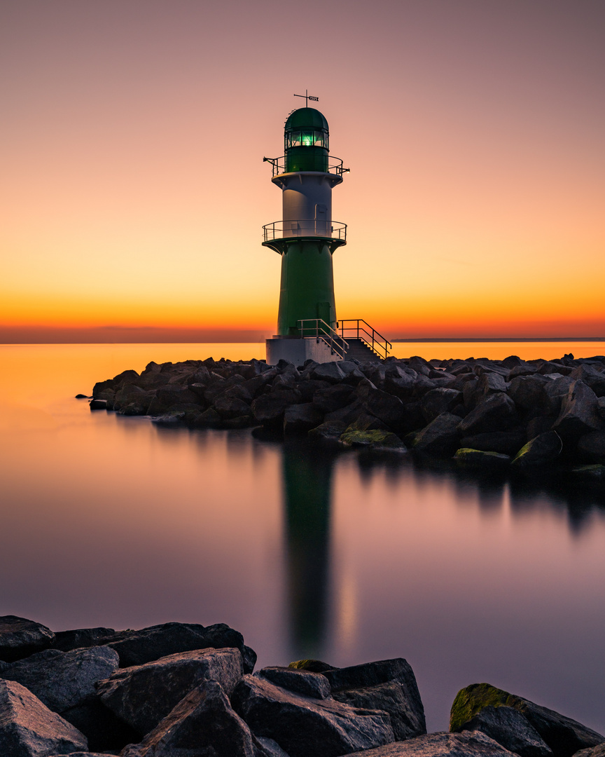 Sonnenuntergang Warnemünde